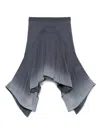 Kiko Kostadinov Navy Celritatem Padded Midi Skirt In Gray