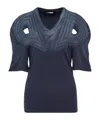 Kiko Kostadinov Navy Celritatem Padded T-shirt In Brown
