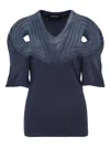 Kiko Kostadinov Navy Celritatem Padded T-shirt In Brown
