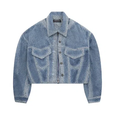 Pre-owned Kiko Kostadinov Centennial Denim Jacket 'indigo/white' | Blue | Women's Size 40