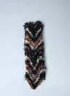Kiko Kostadinov Chevron Knit Scarf In Black