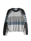 Kiko Kostadinov Chevron-pattern Sweatshirt In Multi