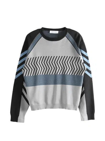 Kiko Kostadinov Chevron-pattern Sweatshirt In Multi