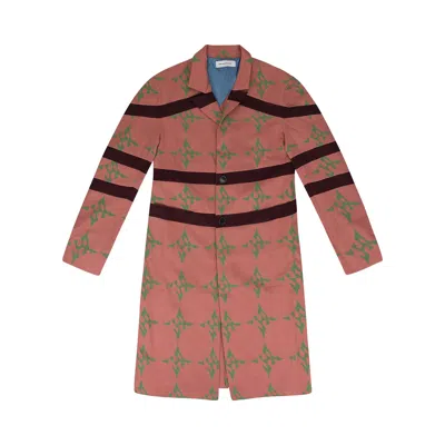 Pre-owned Kiko Kostadinov Chiffon Check Long Blazer 'pink' | Men's Size M