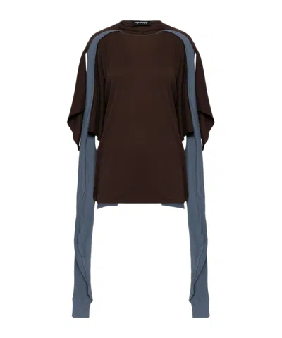 Kiko Kostadinov Circe T-shirt In Brown