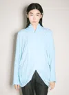 Kiko Kostadinov Coat Tail V-neck Shirt In Light Blue