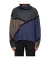 Kiko Kostadinov Raday Paneled Jersey Turtleneck Top In Multi