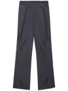 Kiko Kostadinov Contrast-stitching Straight-leg Pants In Grau
