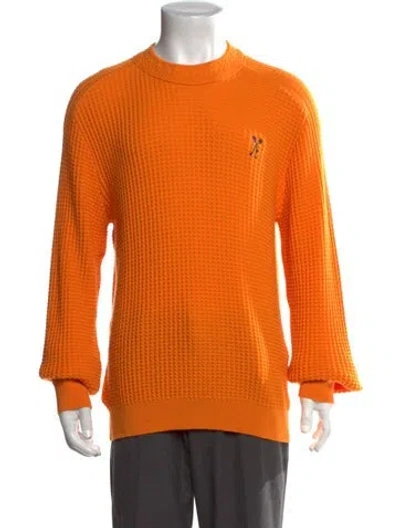Pre-owned Kiko Kostadinov Crew Neck Long Sleeve Pullover In Orange