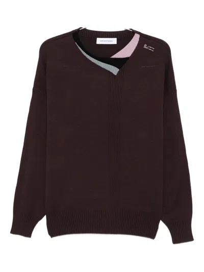 Kiko Kostadinov Crew-neck Sweater In Burgundy