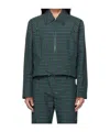 Kiko Kostadinov Kraner Checked Cropped Cotton-blend Blouson In Multi