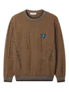 Kiko Kostadinov Embossed-detail Sweater In Brown