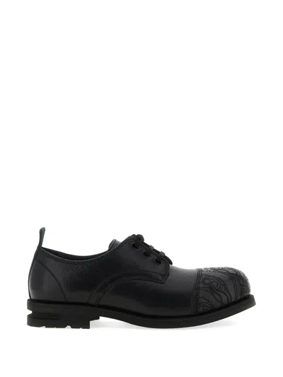 Kiko Kostadinov Black Black Atro Leather Derby Shoes In Multi