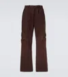 Kiko Kostadinov Estike Cotton-blend Wide-leg Pants In Brown