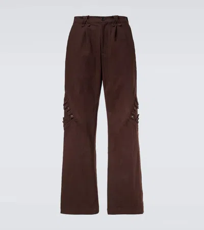 KIKO KOSTADINOV ESTIKE COTTON-BLEND WIDE-LEG PANTS