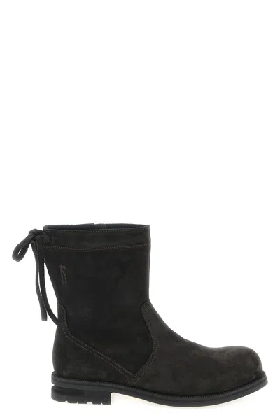 Kiko Kostadinov Farkas Suede Ankle Boots In Brown