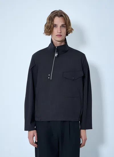 Kiko Kostadinov Farkas High-neck Half-zip Jacket In Gray