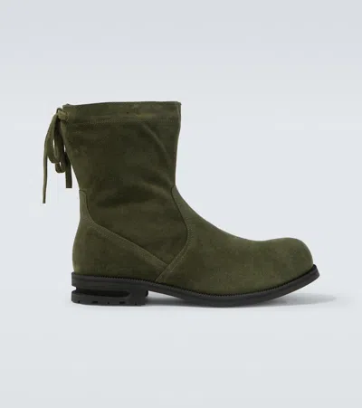 Kiko Kostadinov Farkas Suede Ankle Boots In Green