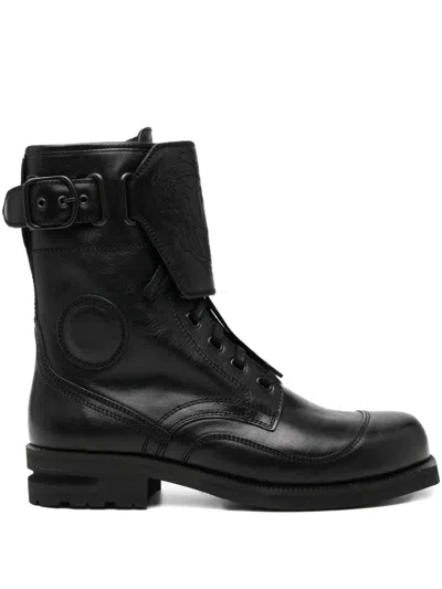 Kiko Kostadinov Ankle Boots Round Toe Rubber Sole In Black