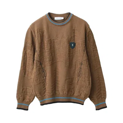 Pre-owned Kiko Kostadinov Fitz Knit Jumper 'russet Brown/black/cerulean' | Multi-color | Men's Size 48