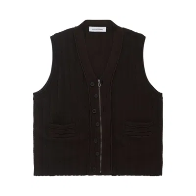 Pre-owned Kiko Kostadinov Fitz Knit Vest 'maroon' | Red | Men's Size 48