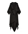 Kiko Kostadinov Black Fornax Draped Midi Dress In Black