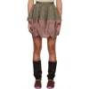 Kiko Kostadinov Stripe-pattern Bubble-hem Mini Skirt In Blue