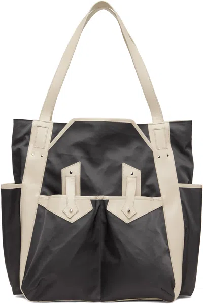 Kiko Kostadinov Grey & Off-white Inex Tote In Dark Grey / Sand