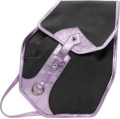 Kiko Kostadinov Grey & Purple Solva Bag In Dark Grey / Fossil