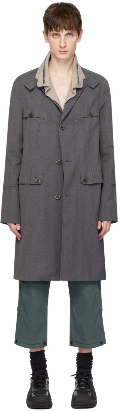 Kiko Kostadinov Gray Brecht Coat In Grey Dove