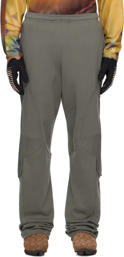Kiko Kostadinov Gray Fox Racing Edition Fox Fleece Sweatpants In Drk Stn
