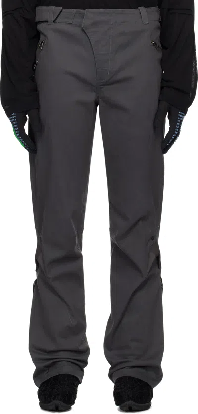 Kiko Kostadinov Gray Fox Racing Edition Fox Trousers In Drk Shdw