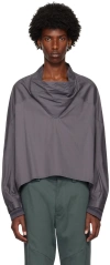 Kiko Kostadinov Wide Shirt In Shadow Grey/grey & B