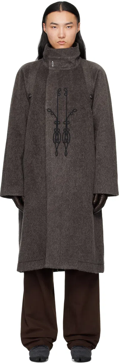 Kiko Kostadinov Gray Kormos Military Coat