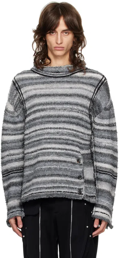 Kiko Kostadinov Gray Scarpitta Turtleneck In Grey Mix/black