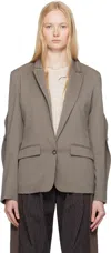 Kiko Kostadinov Gray Seneca Tailored Blazer In Gray