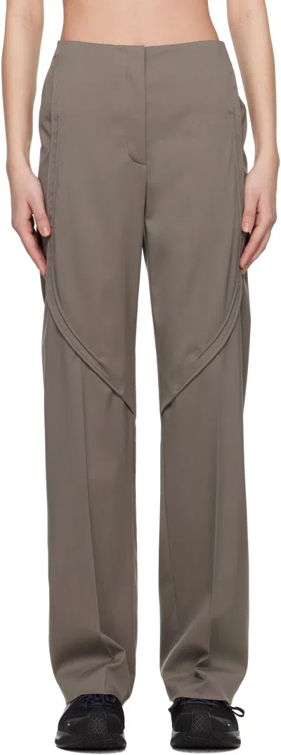 Kiko Kostadinov Gray Seneca Tailored Trousers In Slate Grey