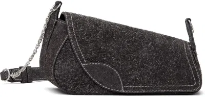 Kiko Kostadinov Gray Trivia Chain Bag In Chalk Board