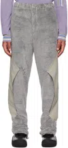 Kiko Kostadinov Elastic Waist Casual Pants In Dove Grey