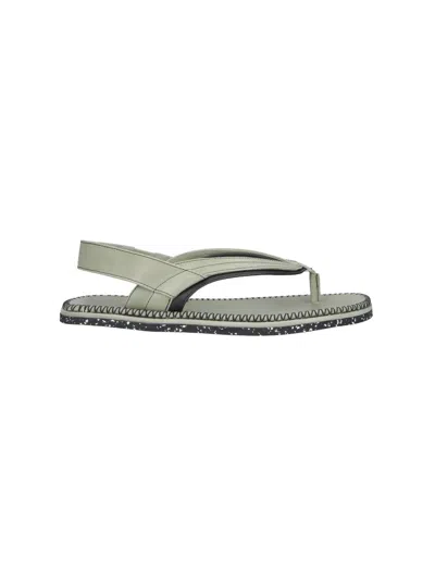 Kiko Kostadinov Grey Andras Thong Style Leather Sandals In Multi