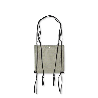 Pre-owned Kiko Kostadinov Grey Maersk Check Tote Crossbody Bag In Gray