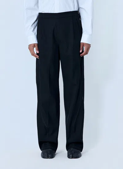 Kiko Kostadinov High-waisted Pleated Trousers In Black