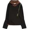 Kiko Kostadinov Inex Mesh Top Jersey In Brown/black