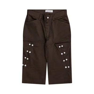 Pre-owned Kiko Kostadinov Inex Snap Shorts 'java Brown' | Men's Size 46