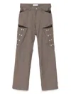Kiko Kostadinov Men S Inex Snap Trousers In Brown