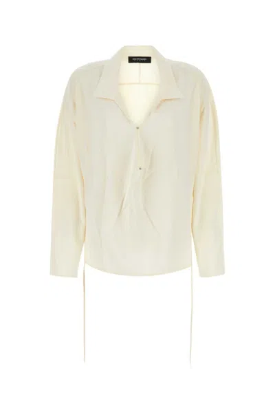 KIKO KOSTADINOV IVORY SATIN SHIRT