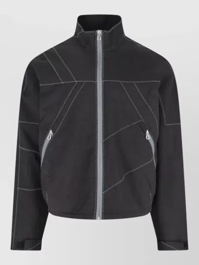 Kiko Kostadinov Jacket High Collar Long Sleeves Side Pockets In Gray