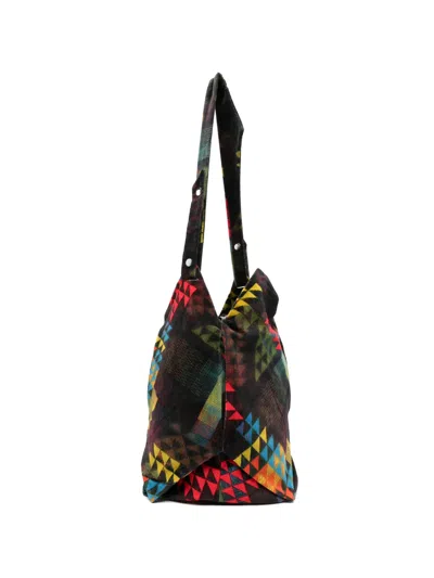 Kiko Kostadinov Kaleidoscope Check Shoulder Bag In Multi