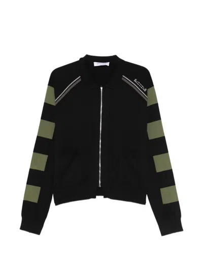 Kiko Kostadinov Kest Striped Cardigan In Black