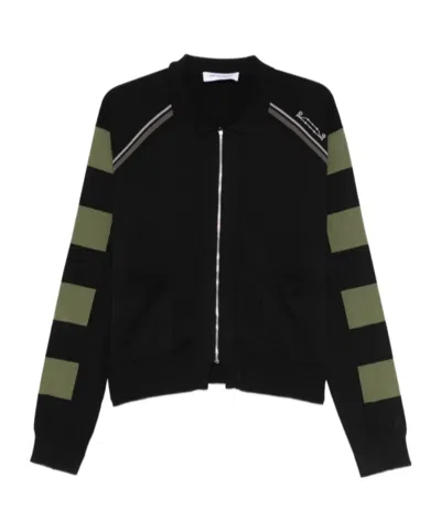 Kiko Kostadinov Kest Striped Cardigan In Black